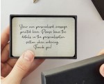Personalised Handwriting Style Font Your Own Wording Metal Wallet Card Gift