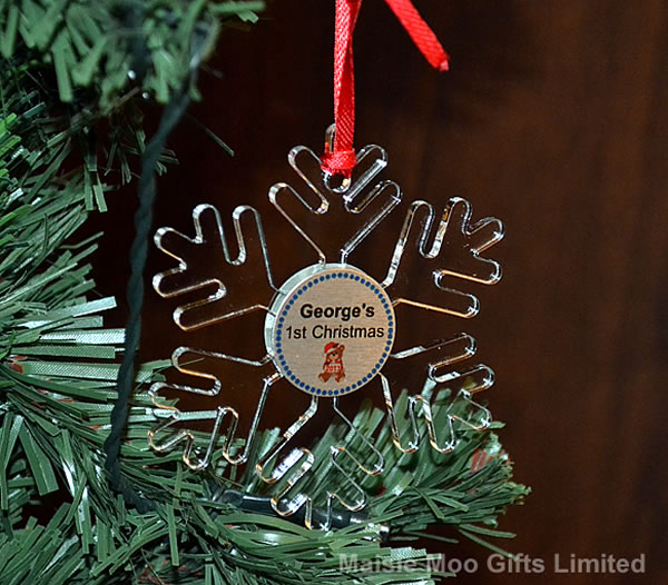 Personalised Baby's 1st Christmas Tree Decoration Personalised Baby