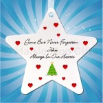 Personalised Memorial Star Christmas Tree Decoration