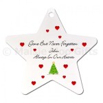 Personalised Memorial Star Christmas Tree Decoration