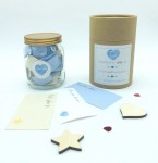 Reasons Why I Love You / Memories / Date Night Ideas Notes DIY Glass Jar Kit Gift Boxed - Customise Yourself To Make A Unique Personalised Gift For Your Loved One or Bestie - Blue Theme