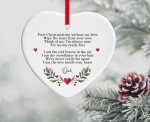 Personalised First Christmas Without Me Poem Remembrance Memorial Bauble