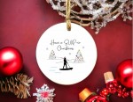 Have A SUP-er Christmas Paddleboard Ceramic Christmas Tree Bauble Ornament Female