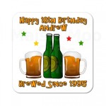 Personalised Beer Bottle Birthday Coaster