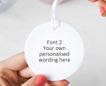 Personalised Wording Ceramic Keepsake Round Ornament