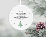 Personalised Wording Ceramic Christmas Tree Keepsake Round Ornament