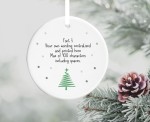 Personalised Wording Ceramic Christmas Tree Keepsake Round Ornament