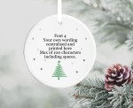 Personalised Wording Ceramic Christmas Tree Keepsake Round Ornament