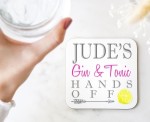 Personalised Gin & Tonic Wooden Gift Drinks Coaster