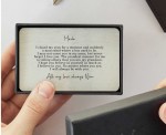 Personalised To My Grandson Sentimental Poem Metal Wallet Card