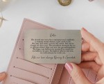 Personalised To Our Granddaughter Sentimental Poem Metal Wallet Card