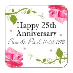 Shabby Chic Personalised Anniversary Coaster