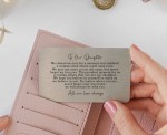 To Our Daughter Sentimental Poem Metal Wallet Card