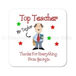 Top Teacher Personalised Coaster