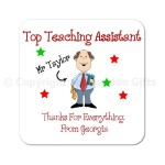 Top Teaching Assistant Personalised Coaster