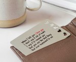 Sentimental Keepsake When I Tell You I Love You .. Metal Wallet Card Gift With Cut Out Hearts