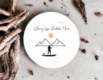 Worry Less Paddle More Paddleboarding Wooden Gift Coaster