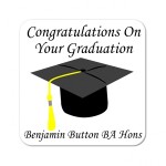 Graduation Mortar Board Hat Coaster