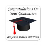 Graduation Mortar Board Hat Coaster