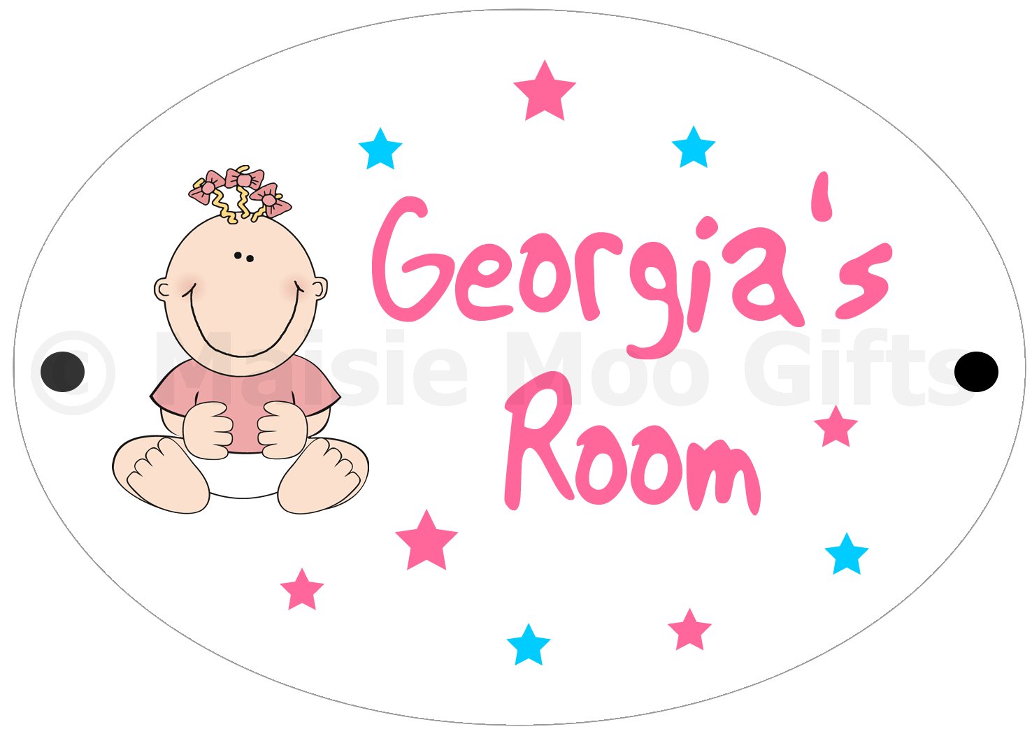 Personalised Baby Nursery Door Plaque