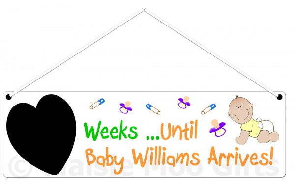 Personalised Baby Countdown Plaques Girl Boy Gender Neutral Countdown Gift