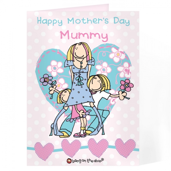 personalised mothers day card personalised bang on the door card