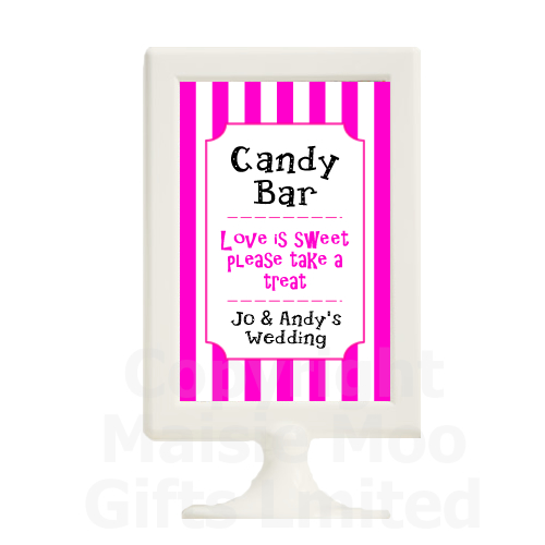 personalised candy stripe cart sign personalised sweet large plastic christmas bags