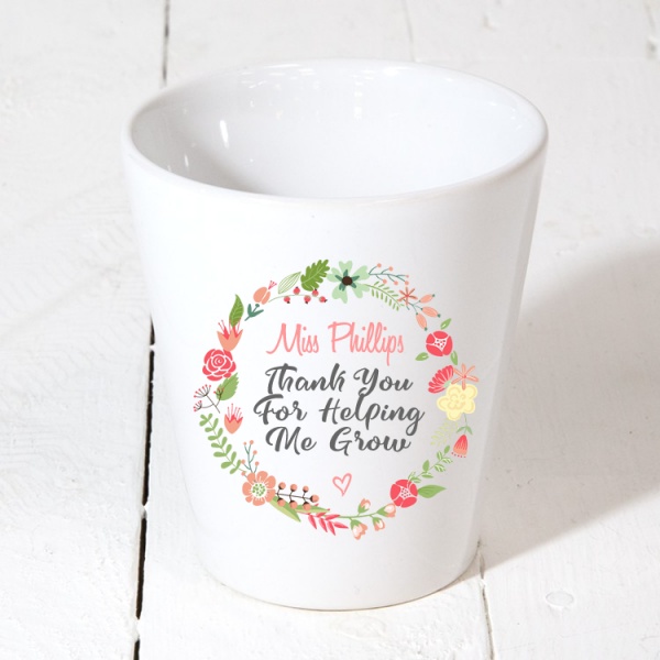 personalised plant pot personalised teacher gift personalised