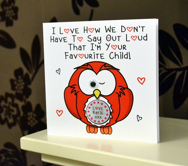 mothers day card red owl card personalised greeting card