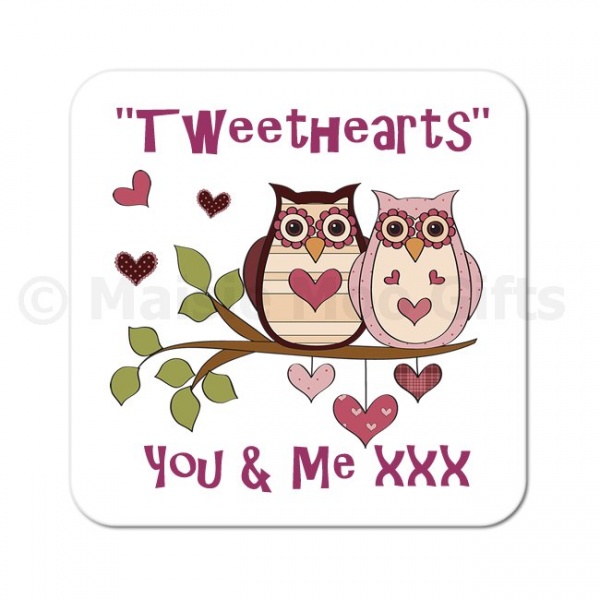 Tweethearts You & Me Owl Coaster