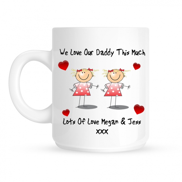Personalised We Love Our .... This Much Mug (Two Children)