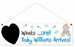 Personalised Countdown Baby Boy Plaque