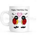 Personalised Happy Valentines Day Ladybird Mug