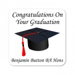 Graduation Mortar Board Hat Coaster